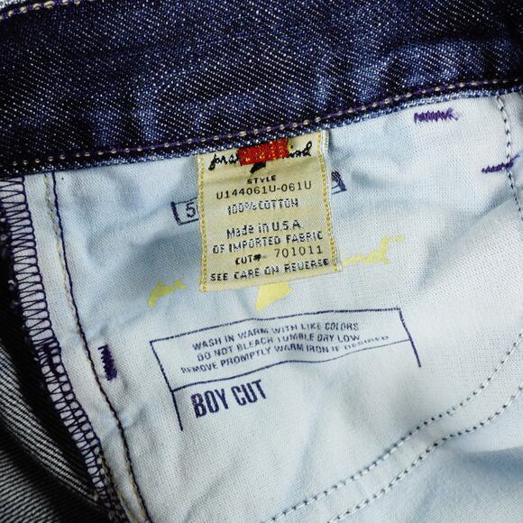 7 For All Mankind Womens Blue Jeans Boy Cut Size 26 Made in USA - Picture 6 of 11